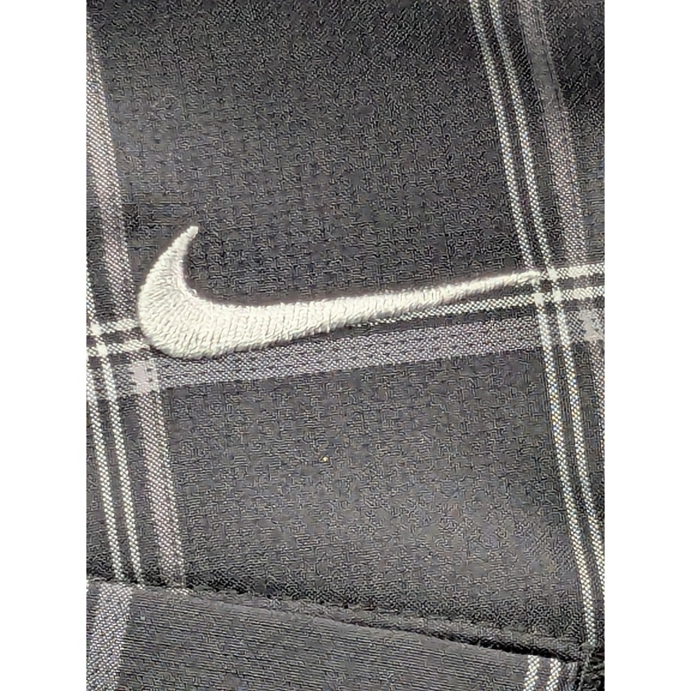 Nike Golf Mens Black Grey Plaid Performance Shorts Size 38 Stretch Checkered - Picture 12 of 13